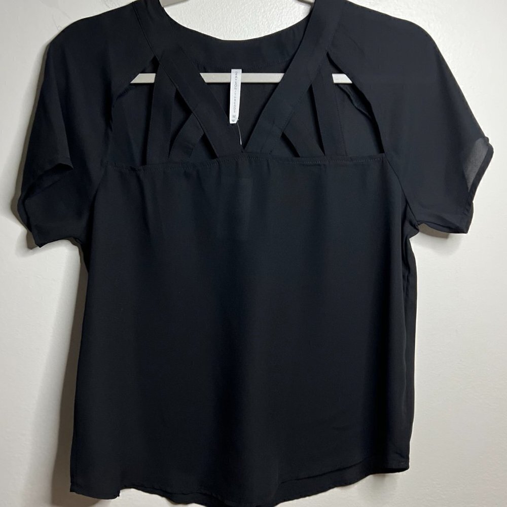 Grayson Threads Blouse NWT in Black Size M NWT - image 4